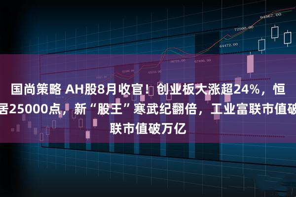 国尚策略 AH股8月收官！创业板大涨超24%，恒指稳居25000点，新“股王”寒武纪翻倍，工业富联市值破万亿