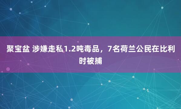 聚宝盆 涉嫌走私1.2吨毒品，7名荷兰公民在比利时被捕